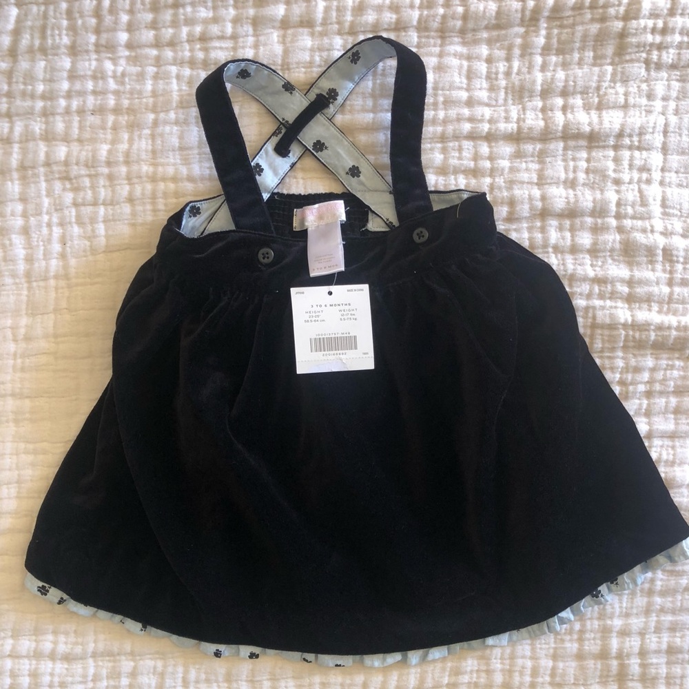 Janie and Jack black romper/dress